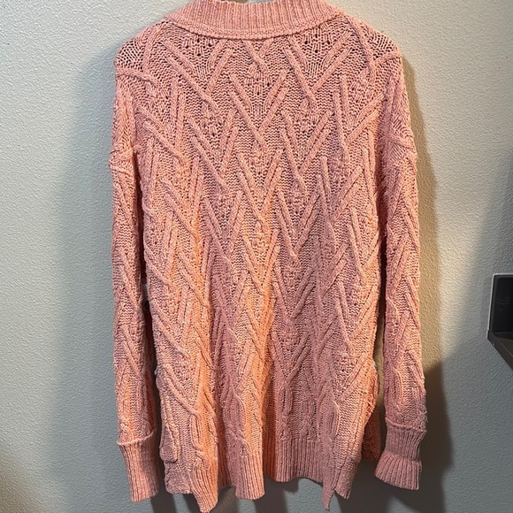 Free People Coral Montana Cable Knit Cardigan - Picture 4 of 4